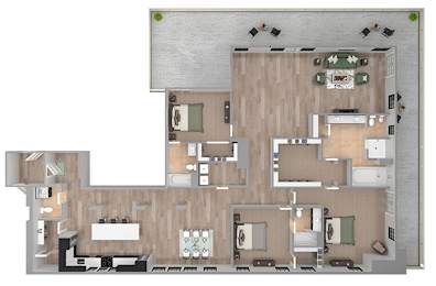 C1 - 3Bed - 3.5Bath - The Broderick - 3D