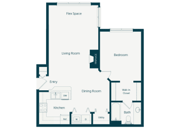 Emmersyn at Lone Tree - A2 - 1 Bed 1 Bath - 2D