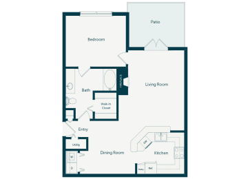 Emmersyn at Lone Tree - A3 - 1 Bed 1 Bath - 2D