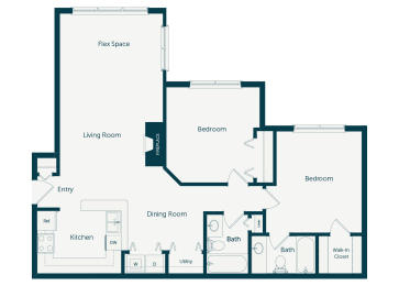 Emmersyn at Lone Tree - B2 - 2 Bed 2 Bath - 2D