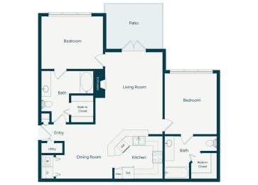 Emmersyn at Lone Tree - B3 - 2 Bed 2 Bath - 2D