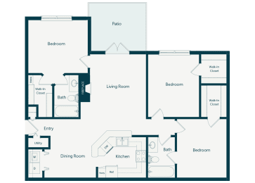 Emmersyn at Lone Tree - C1 - 3 Bed 2 Bath - 2D