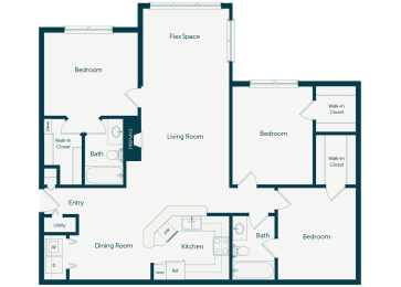 Emmersyn at Lone Tree - C2 - 3 Bed 2 Bath - 2D