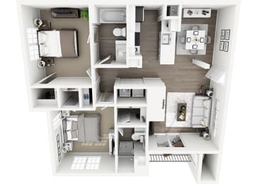 Lexington Farms - B2R - 2 bed 2 bath - 3D