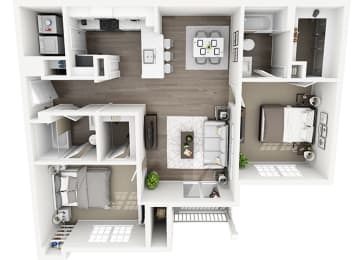 Lexington Farms B3R - 2 bed 2 bath - 3D