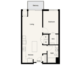 A02 - 1Bed 1Bath - Onyx Edina - 2D