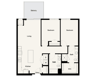B01 - 2Bed 2Bath - Onyx Edina - 2D