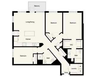 C02 - 3Bed 2Bath - Onyx Edina - 2D