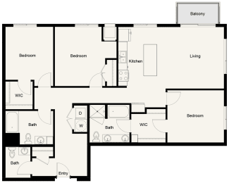 C03 - 3Bed 2Bath - Onyx Edina - 2D