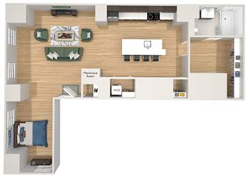A03 - The Republic Apartments - 3D floor plans