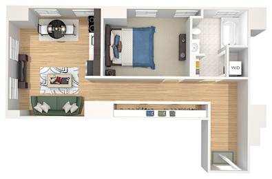 A14 - The Republic - 3D floor plan