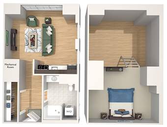 A17 - The Republic - 3D floor plan