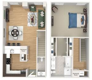 A23 - The Republic - 3D floor plan
