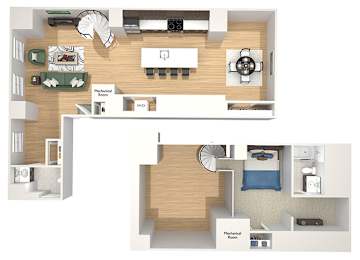A25 - The Republic - 3D floor plan