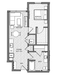 Floor Plan  One Bedroom