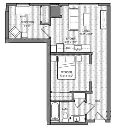 Floor Plan  One Bedroom
