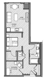 Floor Plan  One Bedroom