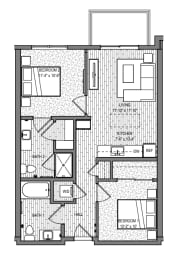 Floor Plan  Two Bedroom