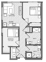 Floor Plan  Two Bedroom