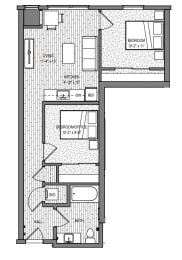Floor Plan  Two Bedroom