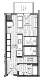 Floor Plan  floor plan of the upper level of the modern apartment