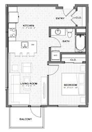 A black and white image of a floor plan for a house.