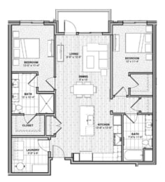 Floor Plan  a blueprint of a floor plan of a house