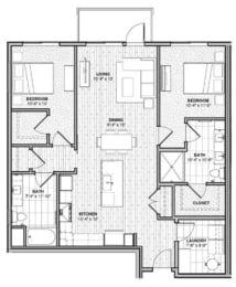 Floor Plan  a blueprint of a floor plan of a house