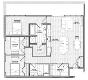 Floor Plan  a floor plan of a house with many bedrooms and a garage