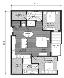 Floor Plan  The Whitewater 2B
