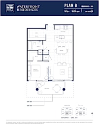 A floor plan for a residence at Waterfront Residences.