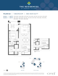 the residences plan 1 bedroom floor plans