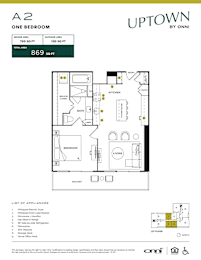 A floor plan for an apartment by Uptown by Onni.