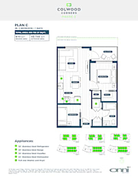 A floor plan for a 600 square meter apartment with a detailed layout of the rooms and appliances.