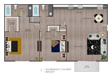 2 bed 2 bath A at Central on Broadway Apartments, Mesa