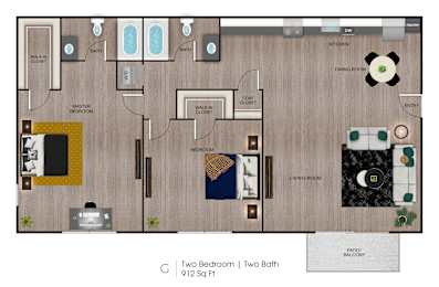 2 bed 2 bath B at Central on Broadway Apartments, Arizona