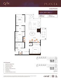 A floor plan for Plan E4, a 2 bedroom apartment, is displayed.