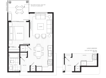 the floor plans for the apartments are shown below