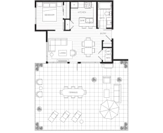 floor plan of upper and lower floors of a modern house