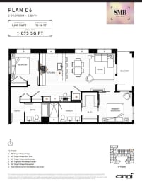 the floor plan of smb diagonal 414