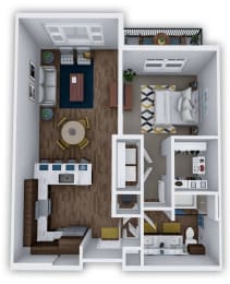 A1 1 bed 1 bath I at The Villas at Waterside, Kansas, 66214