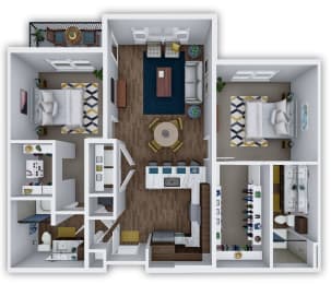 B1 3d 2 bed 2 bath at The Villas at Waterside, Lenexa, KS, 66214