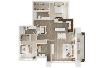 2 bedroom 2 bath smart home apartment at The Apex at CityPlace, Overland Park, KS, 66210