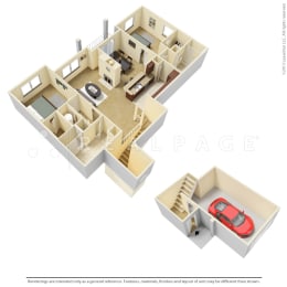 2 Bedroom Apartment with Detached Garage  at Centennial Park Apartments, Overland Park, KS