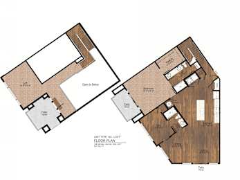 A floor plan of a unit type 45 - loft shows the layout of the rooms.