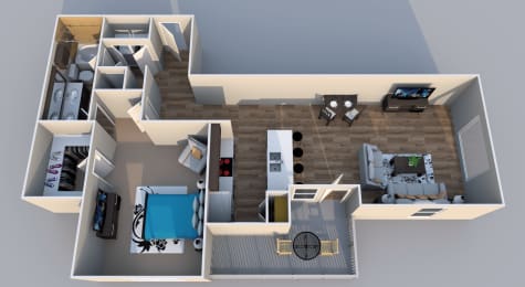1 Bedroom Apartment with Huge Living Room  at EdgeWater at City Center, Lenexa, KS