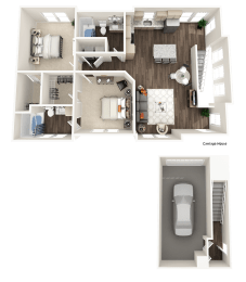 Carriage House Floor Plan at The Crest at Acworth, Acworth