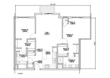 2G Floor Plan at Berkshire Central, Blaine, MN, 55434