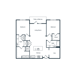 B3-1 floorplan layout Berkshire Ballantyne