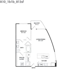 A10 floor plan at The Gabriella apartments